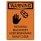 Signmission OSHA WARNING Sign, Rotating Machinery W/ Symbol, 14in X 10in Aluminum, 10" W, 14" H, Portrait OS-WS-A-1014-V-13513 - alternate 1